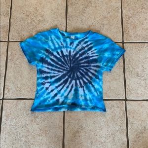 Handmade Tie Dye Cropped T-shirt